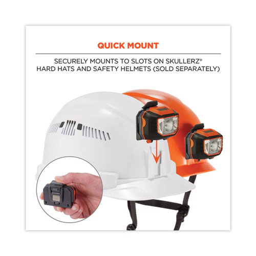 Skullerz 8981 Hard Hat Led Light, Orange, Ships In 1-3 Business Days - Image 3