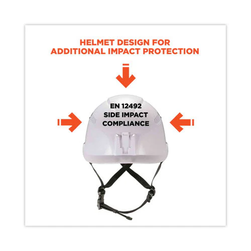 Skullerz 8975v Class C Safety Helmet W/8991 Visor Kit, Clear Lens, 6-pt Ratchet Suspension, White, Ships In 1-3 Business Days - Image 3