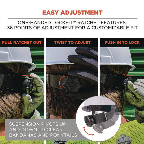 Skullerz 8967 Class E Lightweight Cap-style Hard Hat, 6-point Rachet Suspension, White, Ships In 1-3 Business Days - Image 2