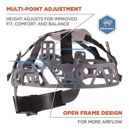 Skullerz 8986 6-point Hard Hat Suspension Replacement, Gray, Ships In 1-3 Business Days - Image 2