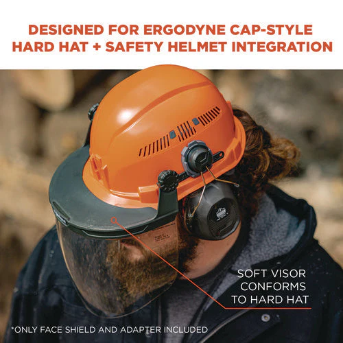 Skullerz 8994 Anti-scratch/anti-fog Hard Hat Face Shield, Cap-style/safety Helmet Adapter, Clear Lens, Ships In 1-3 Bus Days - Image 3