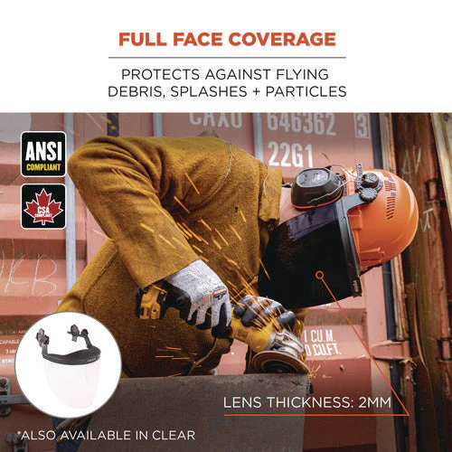 Skullerz 8994 Anti-scratch/anti-fog Hard Hat Face Shield, Cap-style/safety Helmet Adapter, Smoke Lens, Ships In 1-3 Bus Days - Image 3