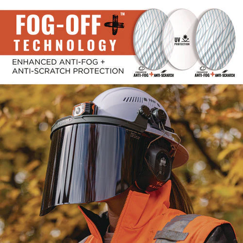 Skullerz 8995 Anti-scratch And Anti-fog Hard Hat Face Shield With Adapter For Full Brim, Smoke Lens, Ships In 1-3 Bus Days - Image 3