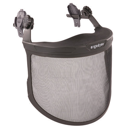 Skullerz 8989 Mesh Face Shield With Adapter For Hard Hat And Safety Helmet, Gray, Ships In 1-3 Business Days - Image 1