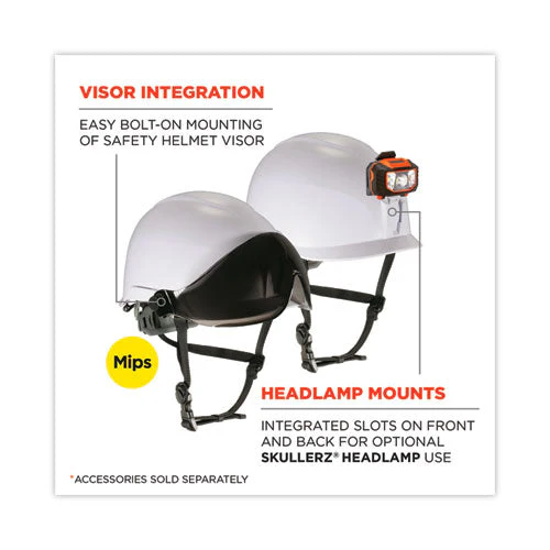 Skullerz 8974-mips Class E Safety Helmet With Mips Elevate Ratchet Suspension, White, Ships In 1-3 Business Days - Image 2