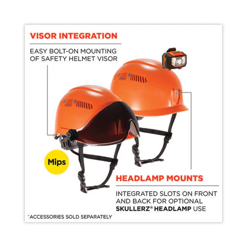 Skullerz 8975-mips Class C Safety Helmet With  Mips Elevate Ratchet Suspension, Orange, Ships In 1-3 Business Days - Image 3