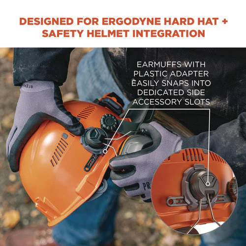 Skullerz 8880 Nrr 26db Hard Hat Mounted Earmuffs, Cap-style, Gray, Ships In 1-3 Business Days - Image 3