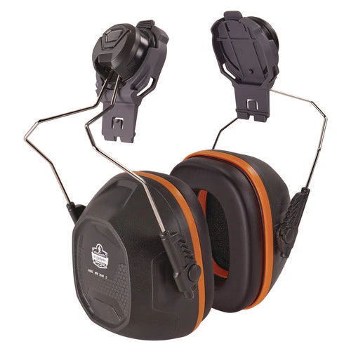 Skullerz 8880 Nrr 26db Hard Hat Mounted Earmuffs, Full Brim, Gray, Ships In 1-3 Business Days - Image 1