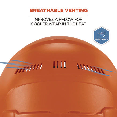 Skullerz 8966 Class C Lightweight Capstyle Hard Hat, Adjustable Venting, 6-pt Rachet Suspension, Orange,ships In 1-3 Bus Days - Image 2