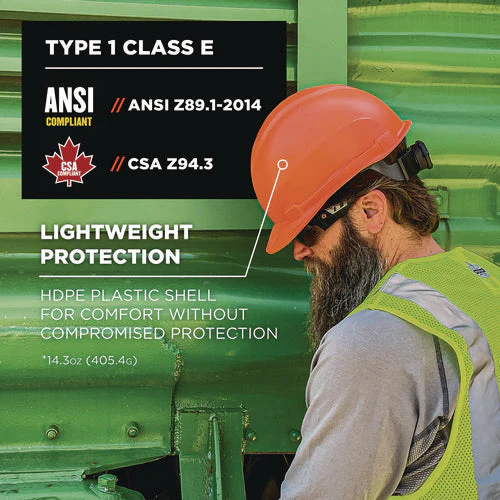 Skullerz 8967 Class E Lightweight Cap-style Hard Hat, 6-point Suspension, Orange, Ships In 1-3 Business Days - Image 2