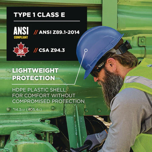 Skullerz 8967 Class E Lightweight Cap-style Hard Hat, 6-point Rachet Suspension, Blue, Ships In 1-3 Business Days - Image 3