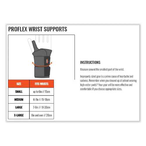 Proflex 4010 Double Strap Wrist Support, Large, Fits Right Hand, Black, Ships In 1-3 Business Days - Image 3