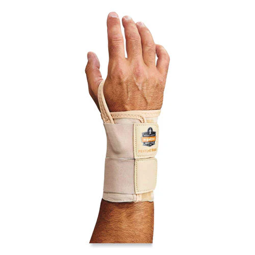 Proflex 4010 Double Strap Wrist Support, Medium, Fits Right Hand, Tan, Ships In 1-3 Business Days - Image 1