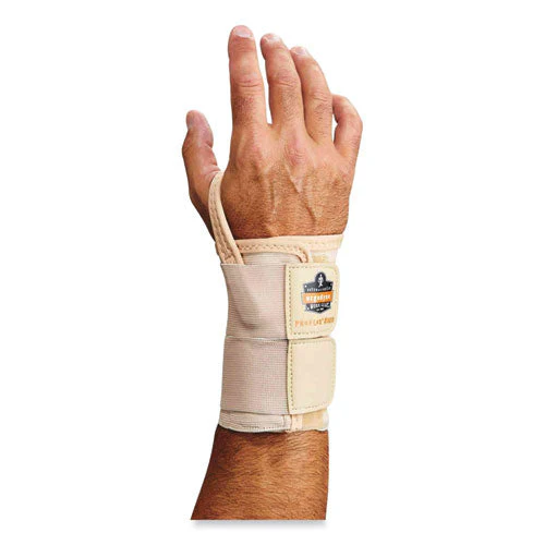 Proflex 4010 Double Strap Wrist Support, Large, Fits Left Hand, Tan, Ships In 1-3 Business Days - Image 1