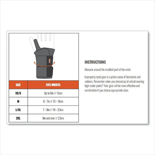 Proflex 4020 Lightweight Wrist Support, X-small/small, Fits Left Hand, Black, Ships In 1-3 Business Days - Image 2