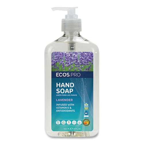 Liquid Hand Soap, Lavender Scent, 17 Oz Pump Bottle - Image 1