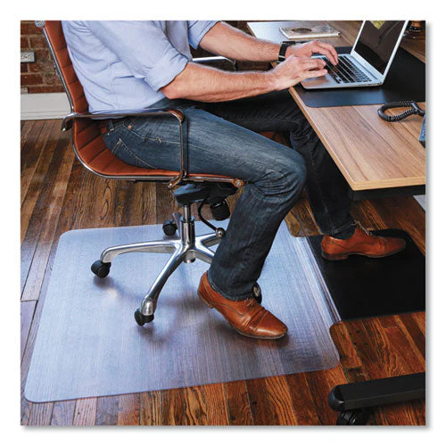Sit Or Stand Mat For Carpet Or Hard Floors, 36 X 53 With Lip, Clear/black - Image 1