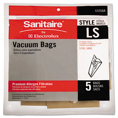 Commercial Upright Vacuum Cleaner Replacement Bags, Style Ls, 5/pack, 10 Packs/carton - Image 1