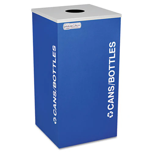 Kaleidoscope Collection Bottle/can Recycling Receptacle, 24 Gal, Steel, Royal Blue - Image 1