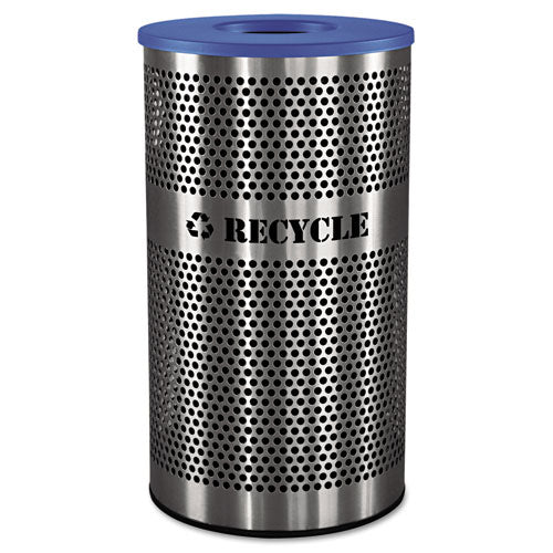 Stainless Steel Recycle Receptacle, 33 Gal, Stainless Steel - Image 1