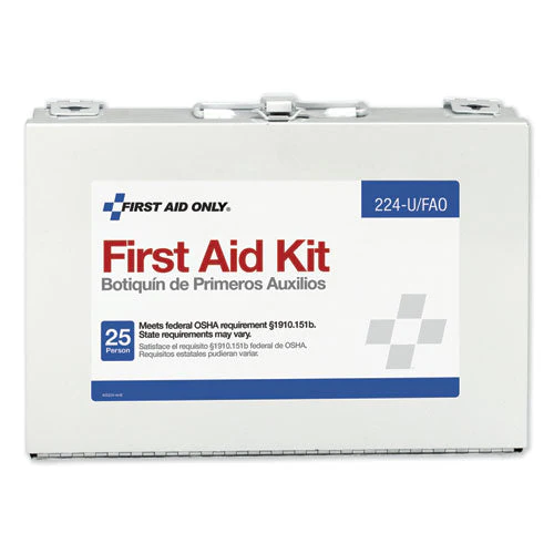 First Aid Kit For 25 People, 104 Pieces, Osha Compliant, Metal Case - Image 3