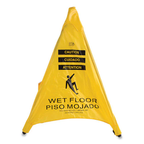 Pop Up Safety Cone, 3 X 2.5 X 30, Yellow - Image 1