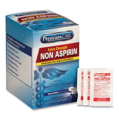 Pain Relievers/medicines, Xstrength Non-aspirin Acetaminophen, 2/packet, 125 Packets/box - Image 2