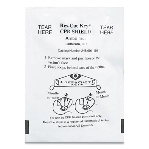 Cpr Face Shield With Elastic Ear Bands, Fits Adults And Children - Image 1