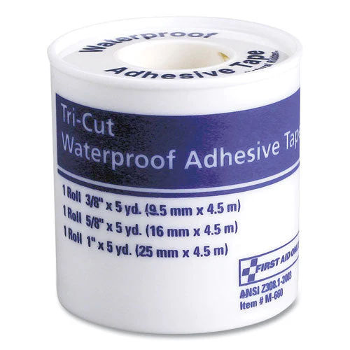 Tri-cut Waterproof-adhesive Medical Tape With Dispenser, Tri-cut Width (0.38", 0.63", 1"), 5 Yds Long - Image 1