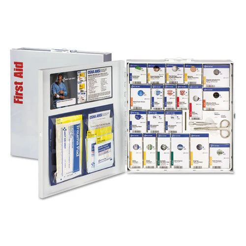 Ansi 2015 Smartcompliance General Business First Aid Station For 50 People, No Medication, 202 Pieces, Metal Case - Image 1