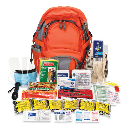Emergency Preparedness First Aid Backpack, Xl, 63 Pieces, Nylon Fabric - Image 1
