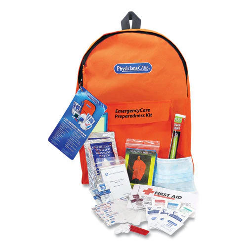 Emergency Preparedness First Aid Backpack, 43 Pieces/kit - Image 1