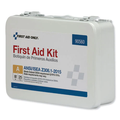 Ansi Class A 25 Person Bulk First Aid Kit For 25 People, 89 Pieces, Metal Case - Image 2