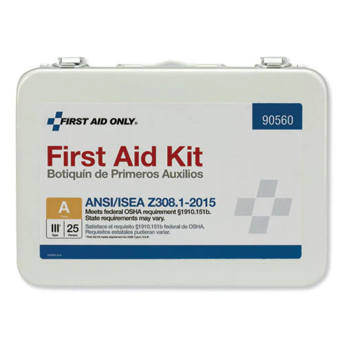 Ansi Class A 25 Person Bulk First Aid Kit For 25 People, 89 Pieces, Metal Case - Image 3