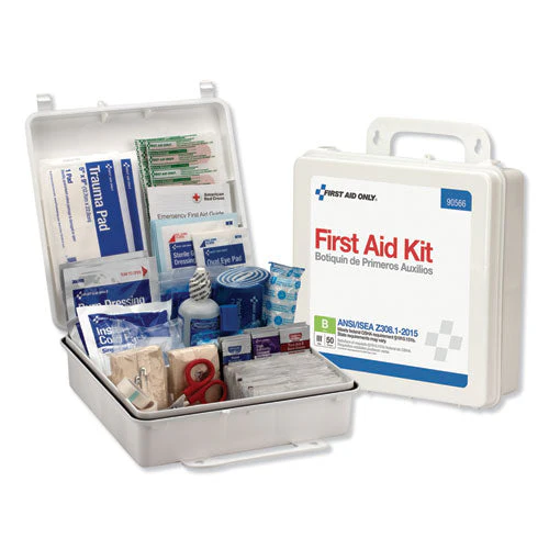 Bulk Ansi 2015 Compliant Class B Type Iii First Aid Kit For 50 People, 199 Pieces, Plastic Case - Image 1