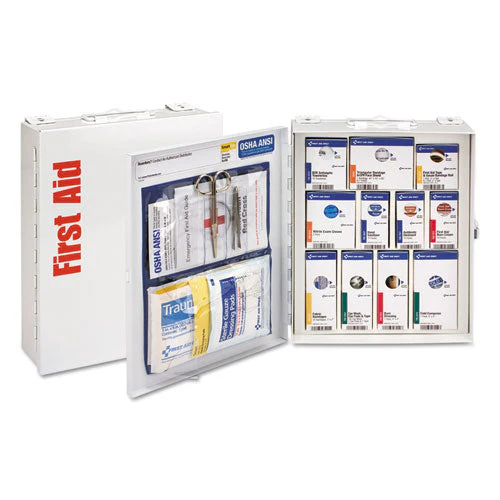 Ansi 2015 Smartcompliance General Business First Aid Station Class A, No Meds, 25 People, 94 Pieces, Metal Case - Image 1