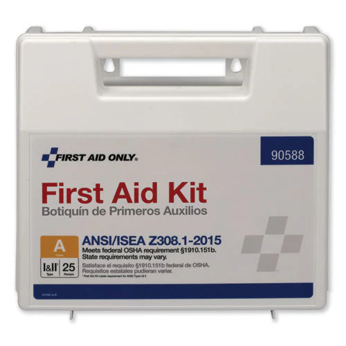 Ansi 2015 Compliant Class A Type I And Ii First Aid Kit For 25 People, 89 Pieces, Plastic Case - Image 2