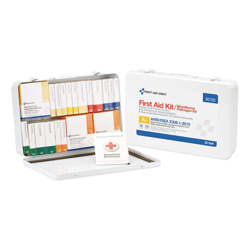 Unitized Ansi Class A Weatherproof First Aid Kit For 75 People, 36 Pieces, Metal Case - Image 1