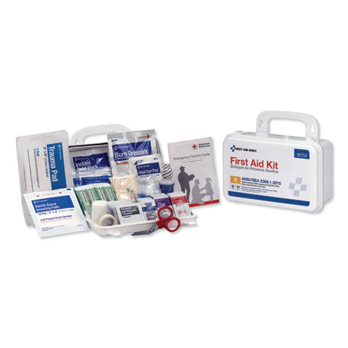 Ansi Class A 10 Person First Aid Kit, 71 Pieces, Plastic Case - Image 1