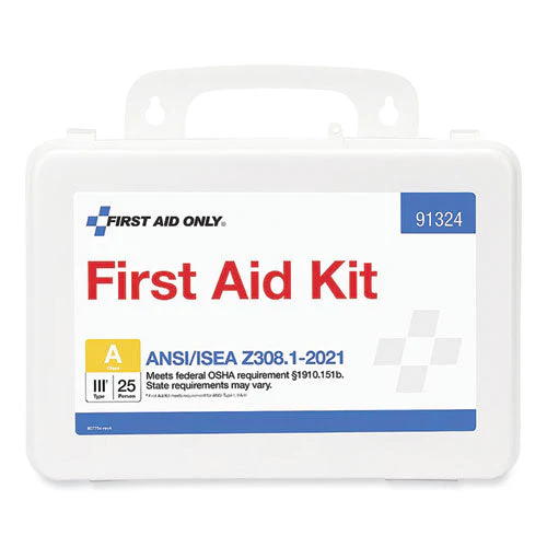 Ansi 2021 First Aid Kit For 25 People, 94 Pieces, Plastic Case - Image 1