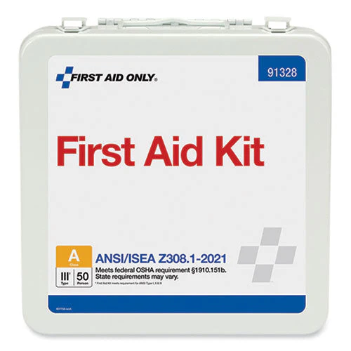 Ansi 2021 Type Iii First Aid Kit For 50 People, 184 Pieces, Metal Case - Image 1