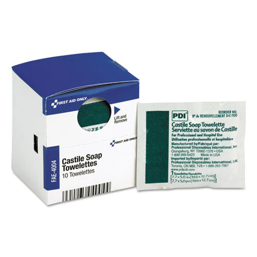 Smartcompliance Castile Soap Towelettes, 10/box - Image 1