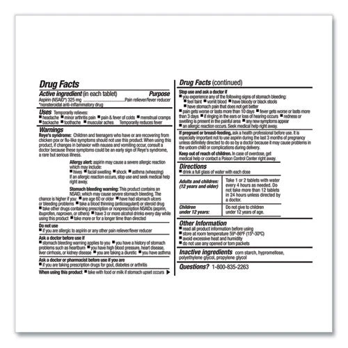 Smartcompliance Aspirin Refill, 2/packet, 10 Packets/box - Image 1