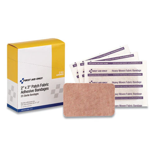 Heavy Woven Adhesive Bandages, Strip, 2 X 3, 25/box - Image 1