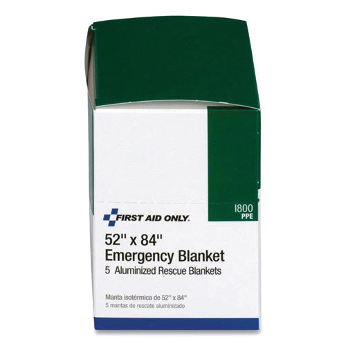 Aluminized Emergency Blanket, 52" X 84", 5/box - Image 1