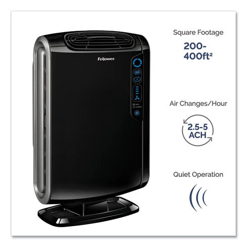 Hepa And Carbon Filtration Air Purifiers, 200 To 400 Sq Ft Room Capacity, Black - Image 3