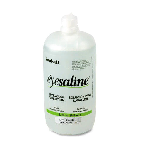 Fendall Eyesaline Eyewash Bottle Refill, 32 Oz Bottle, 12/carton - Image 1