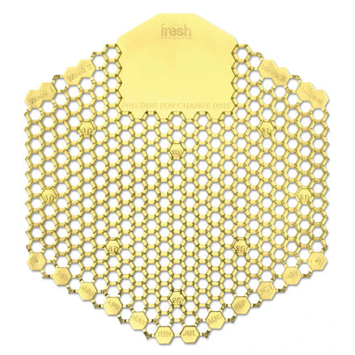 Wave 3d Urinal Deodorizer Screen, Citrus Scent, Yellow, 10/box - Image 1