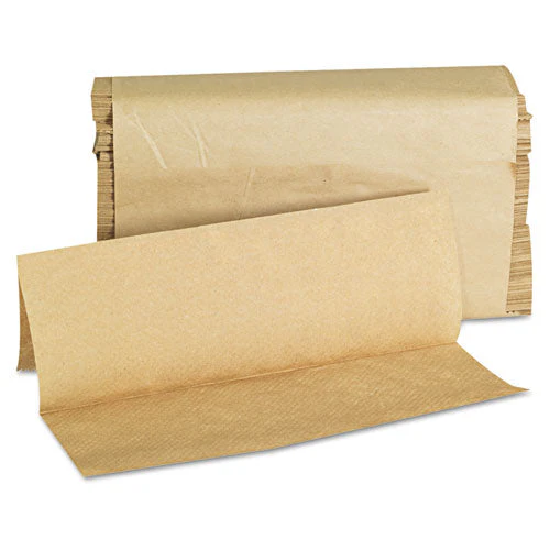 Folded Paper Towels, Multifold, 9 X 9.45, Natural, 250 Towels/pack, 16 Packs/carton - Image 1