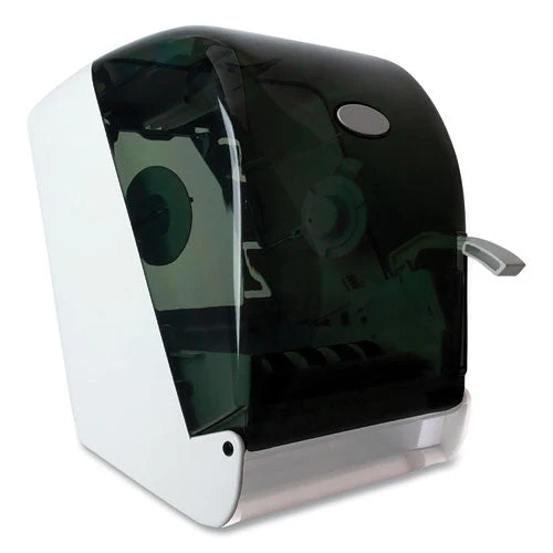 Lever Action Roll Towel Dispenser, 11.25 X 9.5 X 14.38, Transparent - Image 1